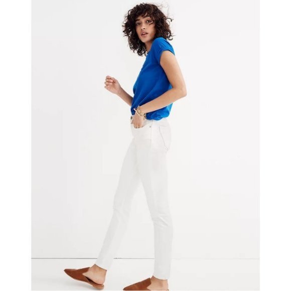 Madewell 9" High-Rise Skinny Jeans in Pure White size 27 - Picture 2 of 9